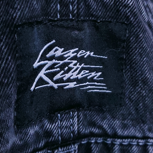 Lazer Kitten x Forever 21 Distressed Rainbow Overall Jeans - Picture 13 of 16